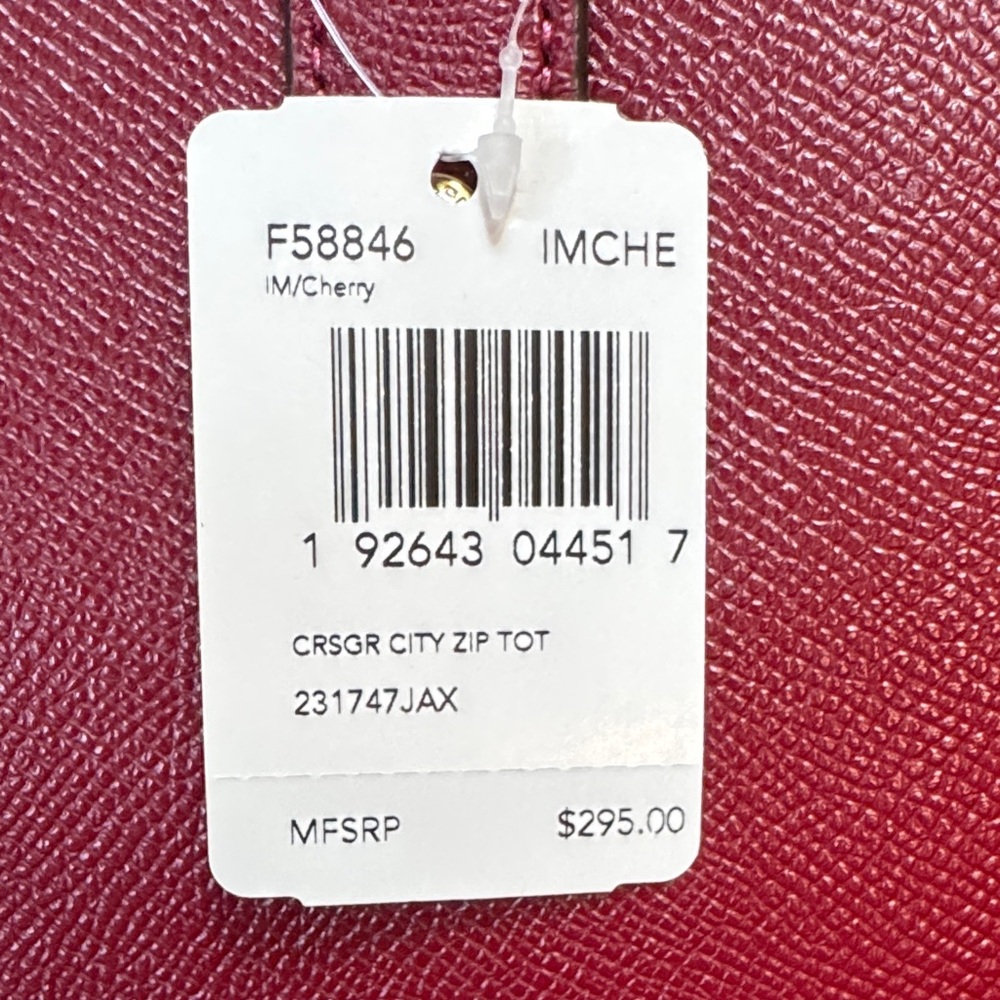 COACH CHERRY TOTE - Picture 2 of 11